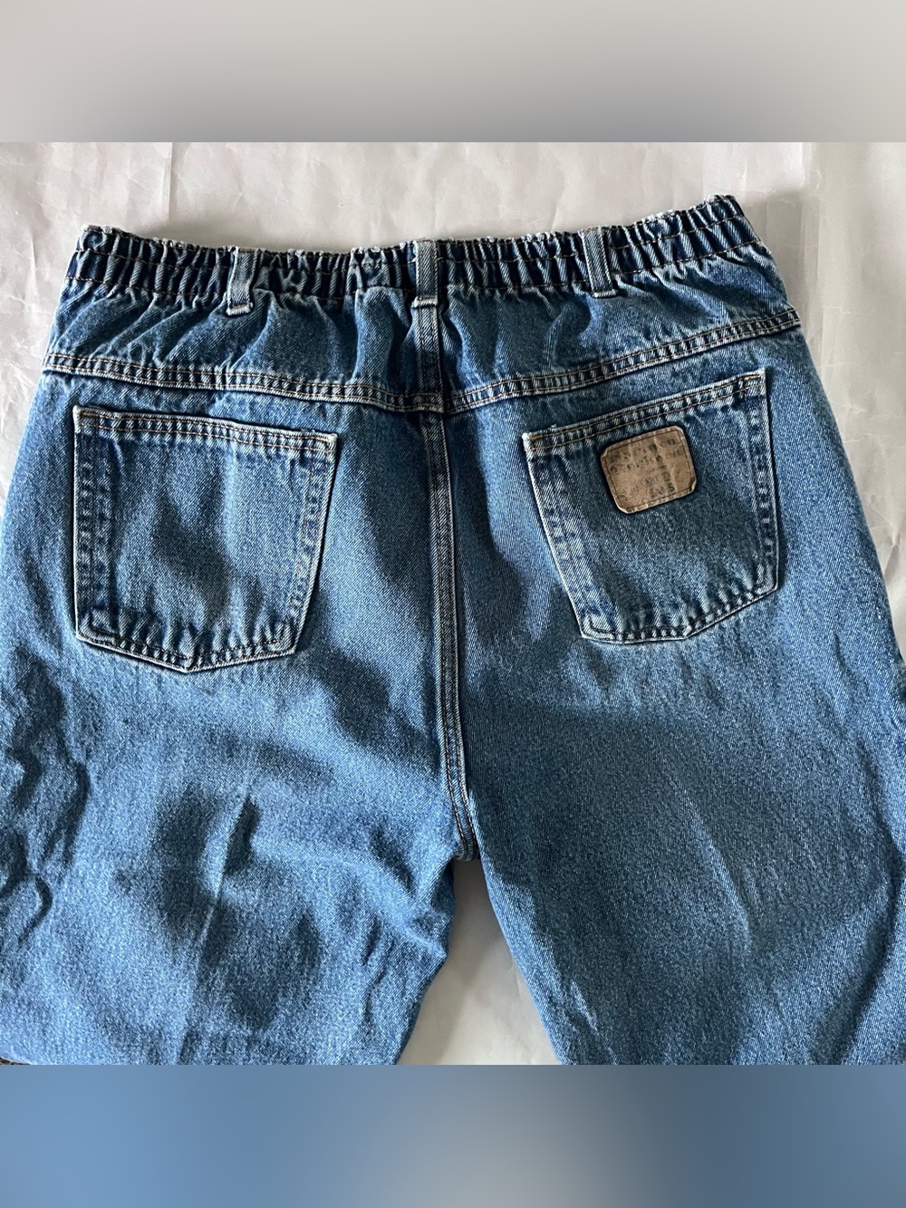 Norman Rockwell Haband vintage Elastic Waist Denim Jeans 36 Short Medium Blue